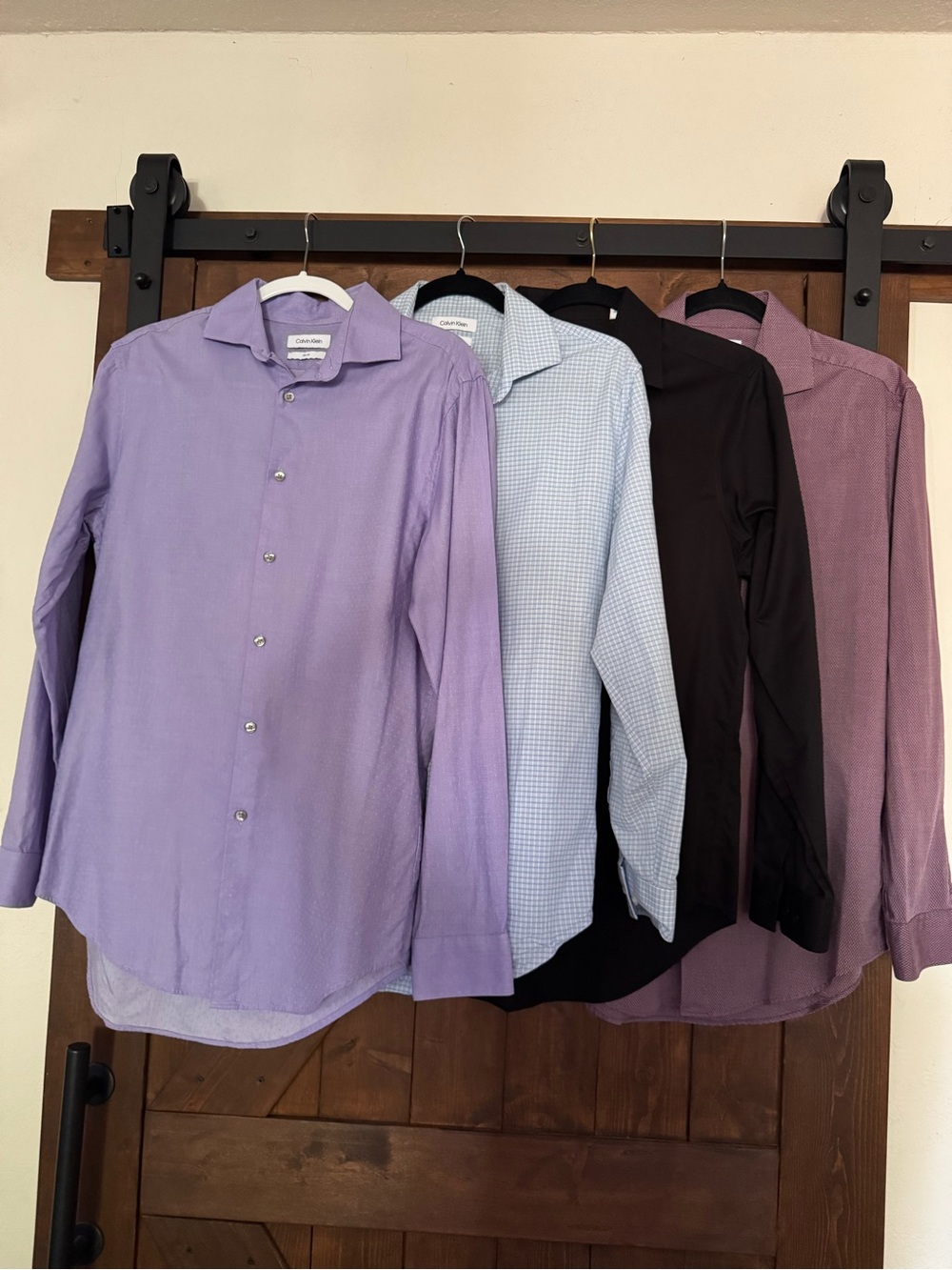 4 Calvin Klein Men's Slim Fit Dress Shirts size 15 1/2 32/33